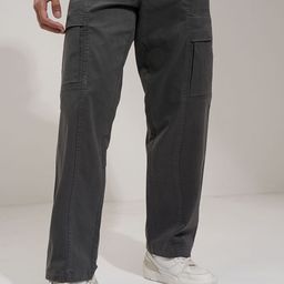 HIGHLANDER Men Comfort Straight Fit Cargos Trousers-image-121