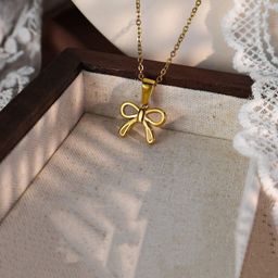 V FASHION JEWELLERY Gold-Plated Contemporary Pendants with Chains-image-33