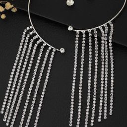 DressBerry Silver-Plated Alloy Cubic Zirconia Ear Cuff-picture-3