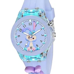JUST LIKE Unisex Kids Printed Dial & Straps Analogue Watch 125 Blue Barbi Lights 3D Cute Cartoon-31