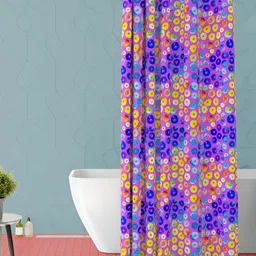 ArtzFolio Purple & Blue Printed Waterproof Shower Curtain-image-83