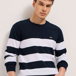 THE BEAR HOUSE Men Pure Cotton Striped Sweatshirt-image-21