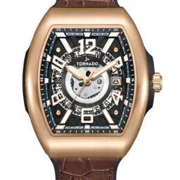 TORNADO Men Dial & Leather Bracelet Style Straps Analogue Chronograph Watch T25301-RLDB-image-36