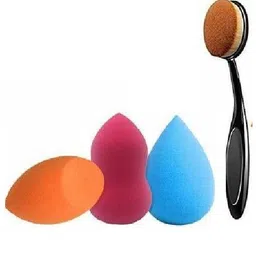 Lenon Set Of 4 Oval Brush With Make Up Blender image 1