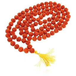 kesar zems Adult Brown Wooden Rhudraksha Beads Chain-image-8
