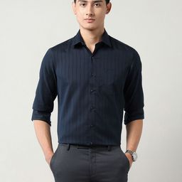 Arrow Men Slim Fit Vertical Stripes Spread Collar Formal Shirt-image-18