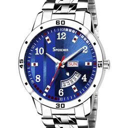 SPENCHER Men Brass Dial & Stainless Steel Bracelet Style Straps Analogue Watch Spencher-12