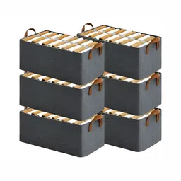 Panchhi Store Grey Set of 6 Reusable Fashion Organisers-52