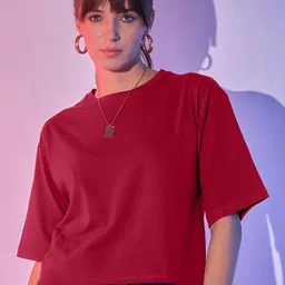 DIMPY GARMENTS Women Raw Edge Boxy T-shirt-picture-23