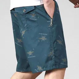 StyleCast x Revolte Men Printed Mid-Rise Regular Cotton Shorts-picture-25