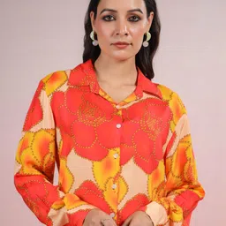 Coordnord Printed Shirt & Palazzos Co-Ord Set-46