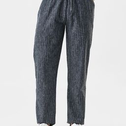 Snitch Men Striped Charcoal Grey Mid-Rise Relaxed Fit Trouser-image-65