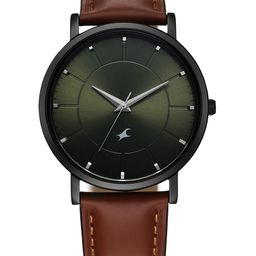 Fastrack Men Brass Dial & Leather Straps Analogue Watch 38163NL01-image-91