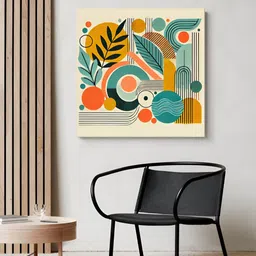 999Store Off White & Yellow 1 Piece Wood Other Wall Paintings-29