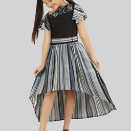 BEING NAUGHTY Striped Crepe Fit & Flare Midi Dress-picture-18