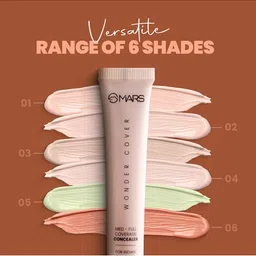 MARS Wonder Cover Long Lasting Full Coverage Liquid Concealer - 12ml - 01 image 4