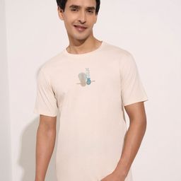 7 Alt by Pantaloons Men Camouflage Printed Applique Slim Fit T-shirt-image-93