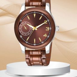 CSAMON Men Solid Round Foldover Regular Analogue Watch-B9050BRO M4 D 801BRO-image-91