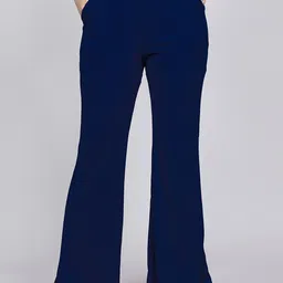 NUCOUTHS Women Relaxed Straight Leg Straight Fit High-Rise Trousers-picture-41