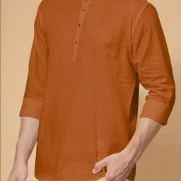 Fifth U Men Brown Kurta-18