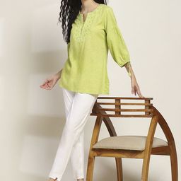 Rangriti Women Floral Embroidered Thread Work Kurti-picture-23
