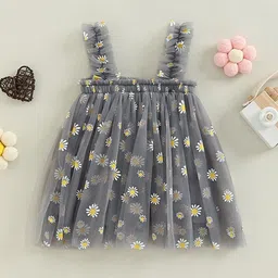 HARPITA Floral Print Net Fit & Flare Dress-picture-18