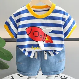 Googo Gaaga Boys Printed T-shirt with Shorts-image-19