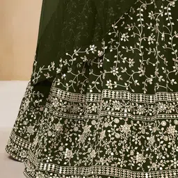 DIVASTRI Embellished Sequinned Semi-Stitched Lehenga & Unstitched Blouse With Dupatta image 5