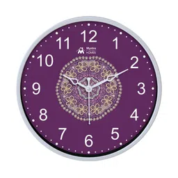 Myntra Elegant Homes Purple Printed Analogue Contemporary Round Wall Clock-40
