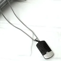 French Accent Silver-Plated Pendant With Chain-57
