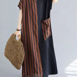 JC Mode Women Striped Maxi Dress-image-75