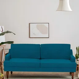 Chumbak Blue Nawab Couch 3 Seater Inflatable Sofa & Bed-image-60