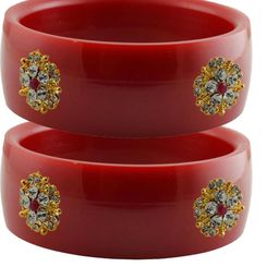 Vidhya Kangan Red Plastic Bangles-image-130