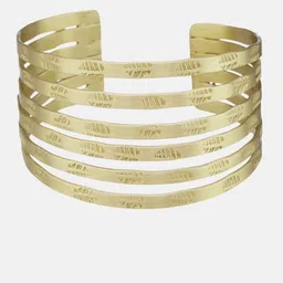 ATIBELLE Set Of 3 Gold-Plated Twisted Shaped Wooden Bangles image 4