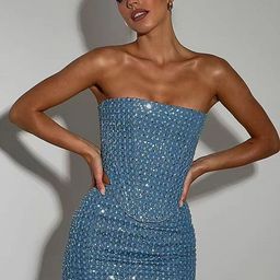 LULU & SKY Embellished Crop Top & Mini Skirt Co-Ords-image-53