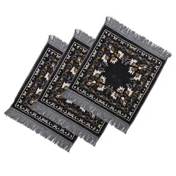 Kuber Industries 3Pcs Grey & Navy Blue Printed Floor Mats-36