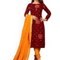 HMP Fashion Bandhani Printed Unstitched Dress Material-image-73