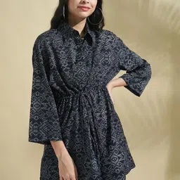 CORSICA Print Crepe Shirt Dress-picture-17