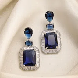 ZENEME Diamond Shaped Drop Earrings-39