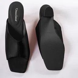 UrbanSway Block Mules with Bows image 4