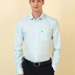Allen Solly Micro Ditsy Printed Slim Fit Pure Cotton Formal Shirt-picture-15