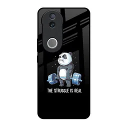 QRIOH Real Struggle Real Printed Vivo V50e 5G Impact Resistant Back Case-image-5