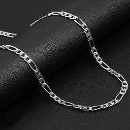 The Roadster Lifestyle Co. Men Silver-Plated Stainless Steel Classic Design Chain-image-85