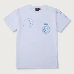Gini and Jony Boys Graphic Printed Round Neck Cotton T-shirt-85