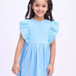 Bombay High Girls Flutter Sleeve Fit & Flare Dress-image-34