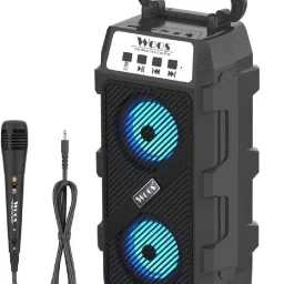 WOOS Karaoke Speaker Double Woofer with Microphone TWS Dual Pairing 6 W Bluetooth Party Speaker-19