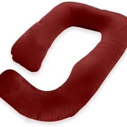 J-Shaped Full Body Pregnancy Pillow with Removable Velvet Cover Polyester Fibre Stripes Pregnancy Pillow Pack of 1-image-44