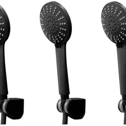 Parryware hand shower 3 - Modes, Bathroom clean black with Hose & clutch set of 3 pic 053 shower-picture-11