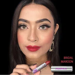 PERPAA Set of 2 Push Button Matte Lipstick 3.5g each - Matte Brown 167 & Bridal Maroon 304 image 4