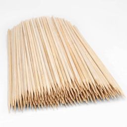 Barbecue Stick for Oven Microwave Kabab Stick Natural & Organic 10 Inch & 3 mm Disposable Wooden Roast Fork Set-35